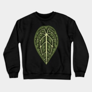 Anthurium Forgetii White Stripes Big Leaf Crewneck Sweatshirt